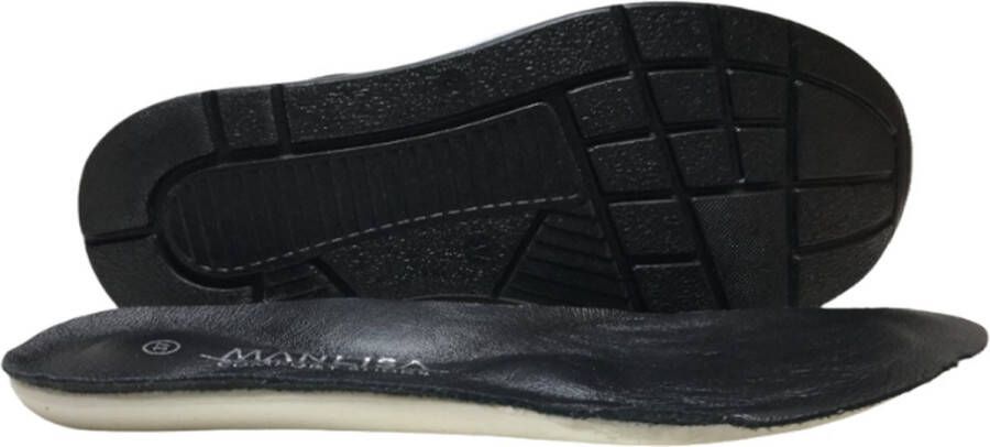 Manlisa lederen bloemenprint comfort sneakers S247-2264 zwart - Foto 5