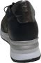Manlisa lederen bloemenprint comfort sneakers S247-2264 zwart - Thumbnail 6