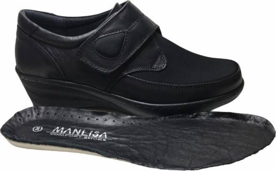 Manlisa velcro stretch 5 cm sleehakschoenen W245-244 zwart - Foto 4