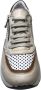 Manlisa veter rits geperforeerde lederen zomer comfort sneakers S247-1705 wit beige combi - Thumbnail 5