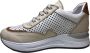 Manlisa veter rits geperforeerde lederen zomer comfort sneakers S247-1705 wit beige combi - Thumbnail 6