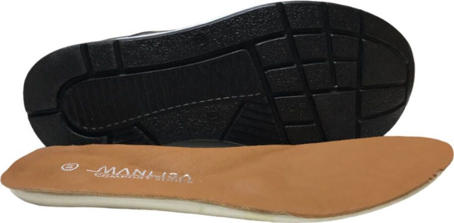 manlisa veter rits geperforeerde lederen zomer comfort sneakers S247-1705 wit camel combi