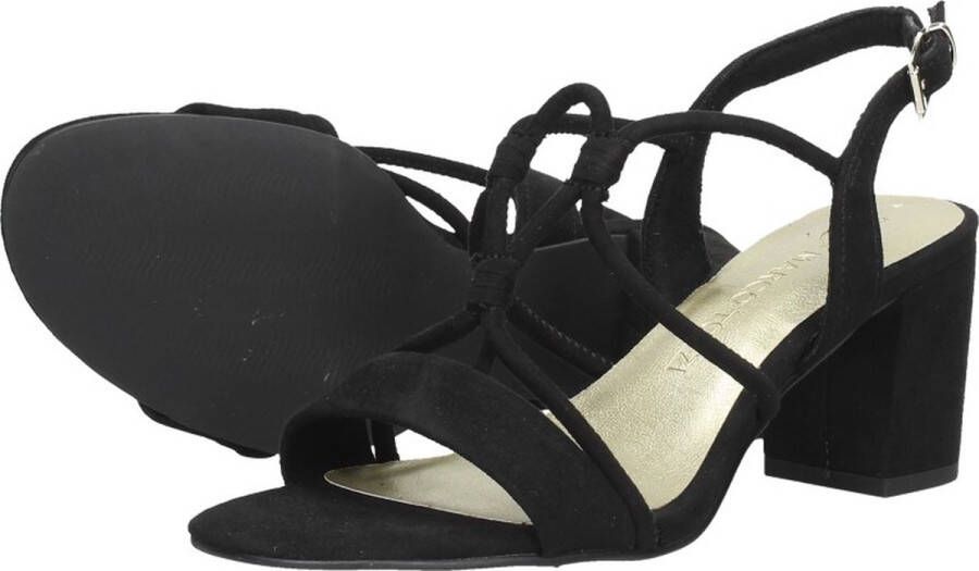 Marco tozzi Zwarte Suède Sandalette met Unieke Bandjes Black Dames - Foto 14