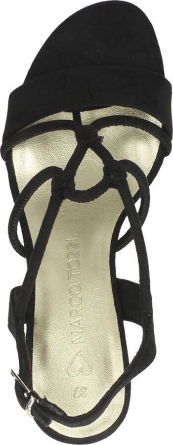 Marco tozzi Zwarte Suède Sandalette met Unieke Bandjes Black Dames - Foto 20