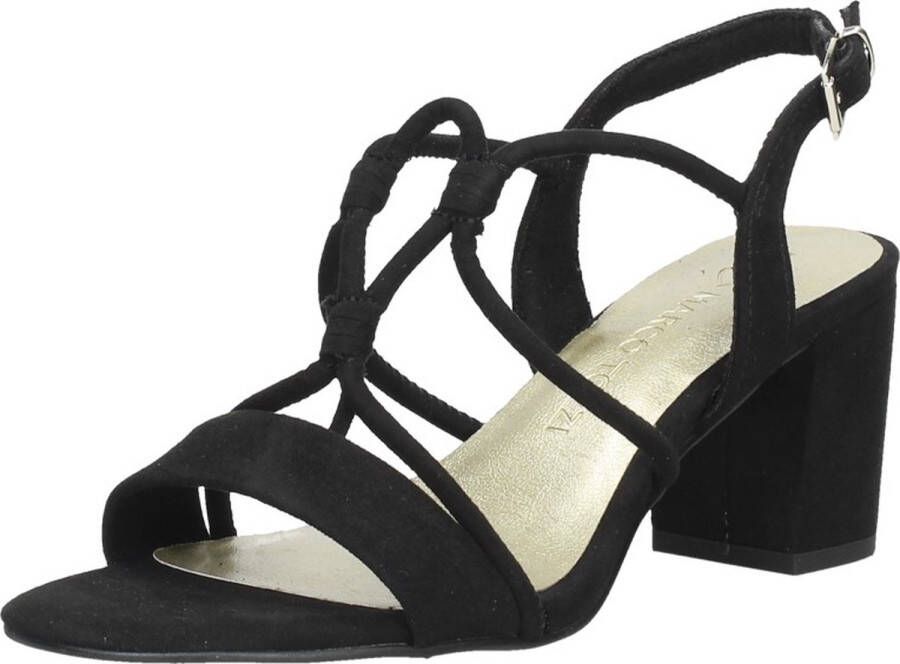 Marco tozzi Zwarte Suède Sandalette met Unieke Bandjes Black Dames - Foto 8