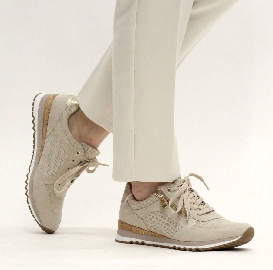 Marco Tozzi Sneakers beige Textiel