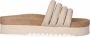 Maruti Witte Leren Zomer Slipper Bali Beige Dames - Thumbnail 11