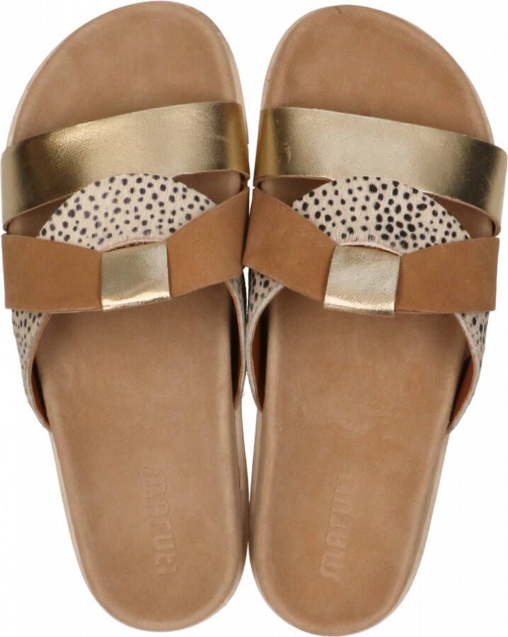 Maruti Bari Slippers Cognac Gold Pixel Offwhite Sandal - Foto 8