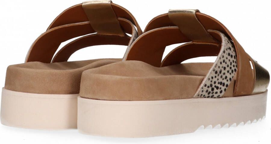 Maruti Bari Slippers Cognac Gold Pixel Offwhite Sandal - Foto 9