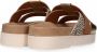 Maruti Bari Slippers Cognac Gold Pixel Offwhite Sandal - Thumbnail 9