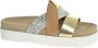 Maruti Bari Slippers Cognac Gold Pixel Offwhite Sandal - Thumbnail 11