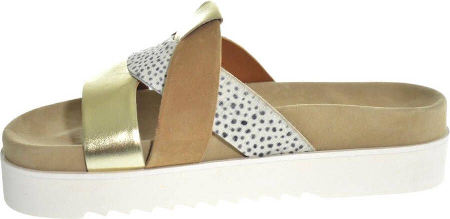 Maruti Bari Slippers Cognac Gold Pixel Offwhite Sandal - Foto 12
