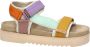 Maruti Beau sandalen met klittenband Multi Textiel Plateau sandalen Dames - Thumbnail 9