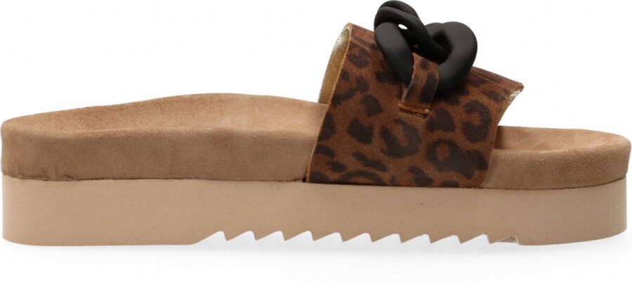 Maruti Beli Slippers Bruin Leopard Brown