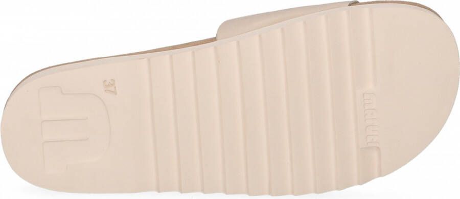 Maruti Witte Leren Slipper met Kettingdetail Beige Dames - Foto 6