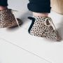 Mavies leren babyslofjes Beige Leer Stip 17 18 - Thumbnail 1