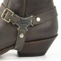 Mayura Boots 14 Donker Grijs Heren Cowboy Western Spitse Enkellaars Schuine Hak Rits Afneembaar Spoor Echt Leer - Thumbnail 5