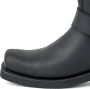 Mayura Boots 1501 Zwart Biker Western Laarzen Heren Vierkante Neus Oliebestendige Rubber Zool Kalfs Leer - Thumbnail 4