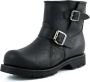 Mayura Boots 1581 Zwart Biker Motorlaars Heren Enklelaars Ronde Neus Anti Slip Zool Echt leer - Thumbnail 7