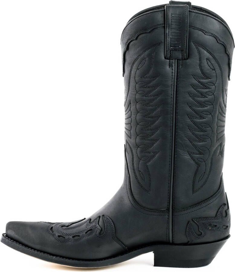 Mayura Boots 17 Zwart Dames Heren Cowboy Western Laarzen Spitse Neus Schuine Hak Waxed Leer