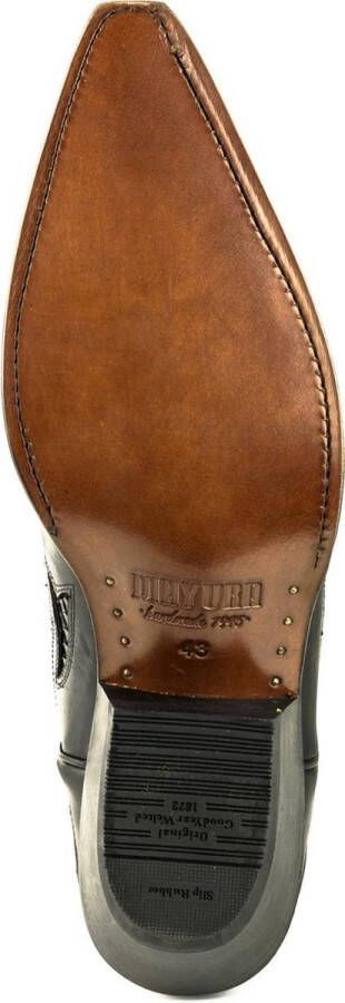 Mayura Boots 17 Zwart Dames Heren Cowboy Western Laarzen Spitse Neus Schuine Hak Waxed Leer