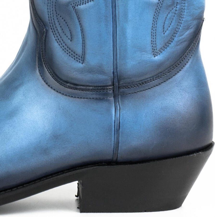 Feinlina Dames fonkelende strass bling cowgirl suède western laarzen glanzend spitse teen dikke hiel glitter enkellaarzen, zwart, 37 EU