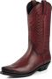 Mayura Boots 1920 Bordeaux Spitse Cow Western Line Dance Laarzen Schuine Hak Echt Leer - Thumbnail 3