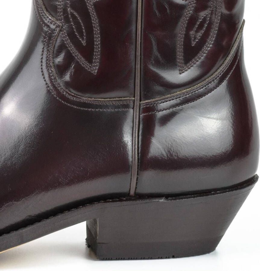 Mayura Boots 1920 Florentic Bordeaux Spitse Cowboy Western Line Dance Dames Heren Laarzen Schuine Hak Echt Leer