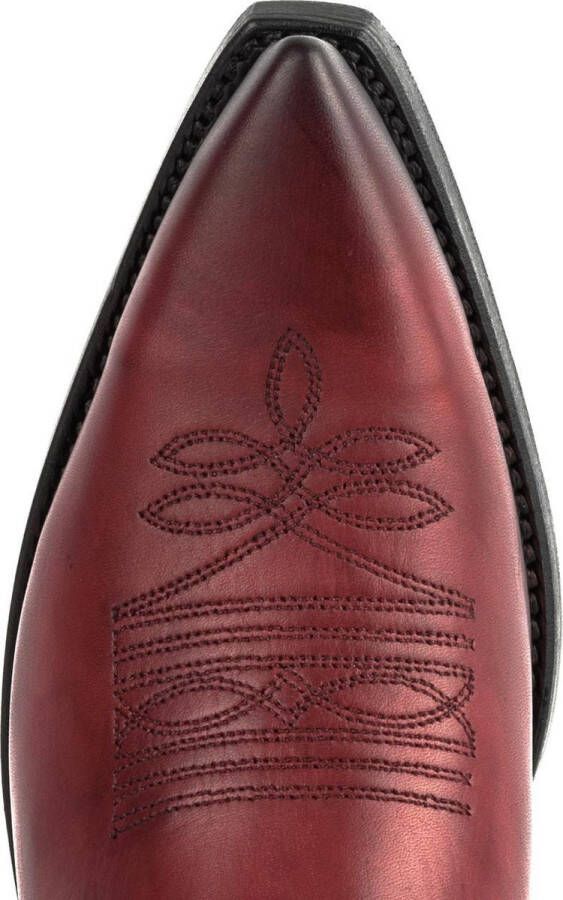 Mayura Boots 1920 Rood Bruin Spitse Cow Western Line Dance Laarzen Schuine Hak Echt Leer - Foto 2