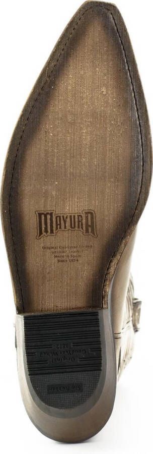 Mayura Boots 1920 Taupe Spitse Cowboy Western Line Dance Dames Heren Laarzen Schuine Hak Echt Leer