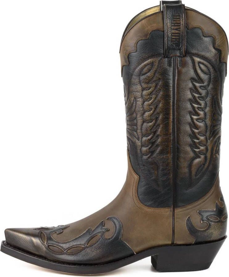 Mayura Boots 1927 Bruin Spitse Cow Western Laarzen Schuine Hak Two Tone Echt Leer - Foto 5