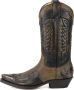 Mayura Boots 1927 Bruin Spitse Cow Western Laarzen Schuine Hak Two Tone Echt Leer - Thumbnail 5