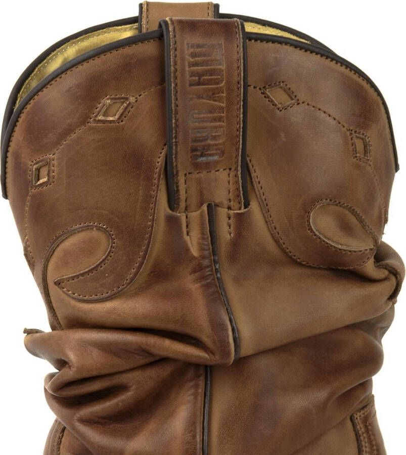 Mayura Boots 1952 Bruin Western Fashion Dames Spitse Cowboylaarzen Hoge Hak Gezakte Schacht Soepel Leer