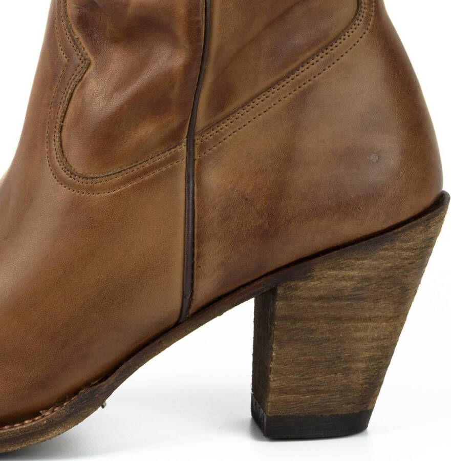 Mayura Boots 1952 Bruin Western Fashion Dames Spitse Cowboylaarzen Hoge Hak Gezakte Schacht Soepel Leer