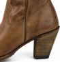 Mayura Boots 1952 Bruin Western Fashion Dames Spitse Cowboylaarzen Hoge Hak Gezakte Schacht Soepel Leer - Thumbnail 4