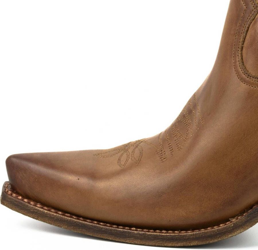 Mayura Boots 1952 Bruin Western Fashion Dames Spitse Cowboylaarzen Hoge Hak Gezakte Schacht Soepel Leer