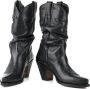 Mayura Boots 1952 Zwart Western Fashion Dames Spitse Cowboylaarzen Hoge Hak Gezakte Schacht Soepel Leer - Thumbnail 11