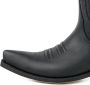 Mayura Boots 20 Zwart Unisex Cow Western Laarzen Spitse Neus Schuine Hak Sierstikel Wreef Waxed Leer - Thumbnail 6