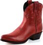 Mayura Boots 2374 Rood Dames Cowboy fashion Enkellaars Spitse Neus Western Hak Echt Leer - Thumbnail 8
