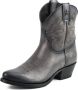 Mayura Boots 2374 Vintage Grijs Dames Cowboy fashion Enkellaars Spitse Neus Western Hak Echt Leer - Thumbnail 9