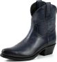 Mayura Boots 2374 Vintage Marine Blauw Dames Cowboy fashion Enkellaars Spitse Neus Western Hak Echt Leer - Thumbnail 6