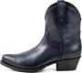 Mayura Boots 2374 Vintage Marine Blauw Dames Cowboy fashion Enkellaars Spitse Neus Western Hak Echt Leer - Thumbnail 8