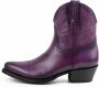 Mayura Boots 2374 Vintage Paars Dames Cowboy fashion Enkellaars Spitse Neus Western Hak Echt Leer - Thumbnail 7
