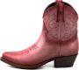Mayura Boots 2374 Vintage Roze Dames Cowboy fashion Enkellaars Spitse Neus Western Hak Echt Leer - Thumbnail 2