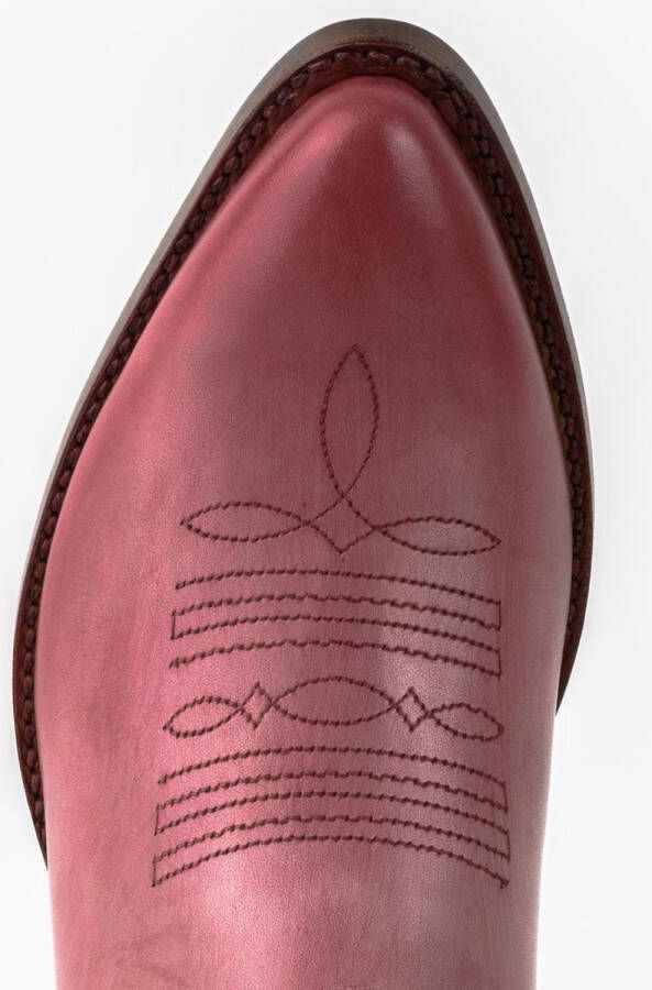 Mayura Boots 2374 Vintage Roze Dames Cowboy fashion Enkellaars Spitse Neus Western Hak Echt Leer - Foto 5