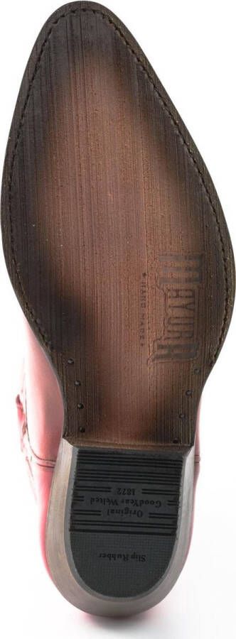 Mayura Boots 2374 Vintage Roze Dames Cowboy fashion Enkellaars Spitse Neus Western Hak Echt Leer - Foto 6