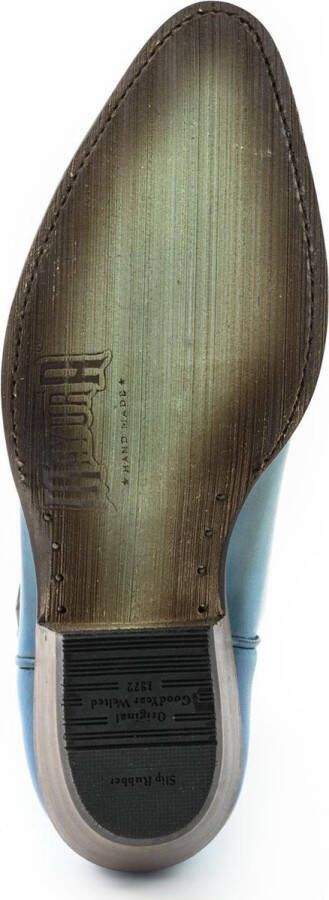 Mayura Boots 2374 Vintage Turquoise Dames Cowboy fashion Enkellaars Spitse Neus Western Hak Echt Leer - Foto 7