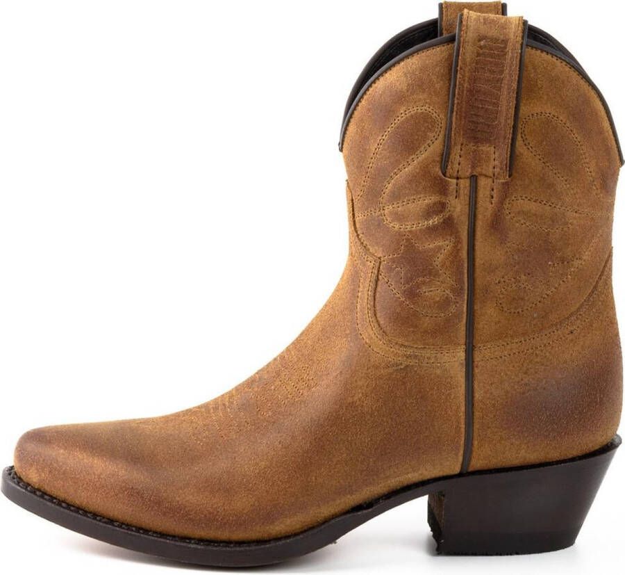 Mayura Boots 2374 Whisky Dames Cowboy fashion Enkellaars Spitse Neus Western Hak Echt Leer - Foto 6
