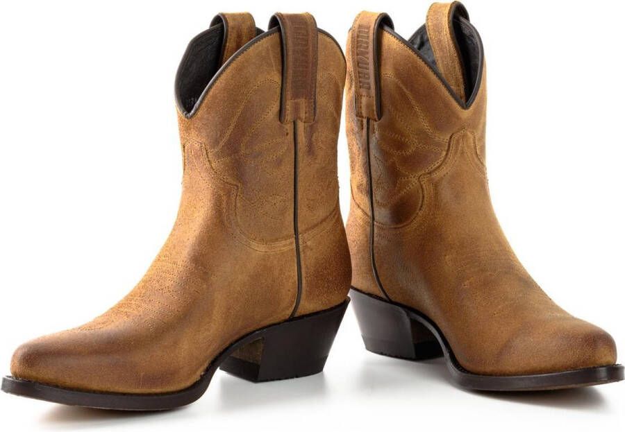 Mayura Boots 2374 Whisky Dames Cowboy fashion Enkellaars Spitse Neus Western Hak Echt Leer - Foto 7