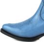 Mayura Boots 2487 Blauw Dames Cowboy Western Fashion Enklelaars Spitse Neus Schuine Hak Elastiek Sluiting Echt Leer - Thumbnail 5